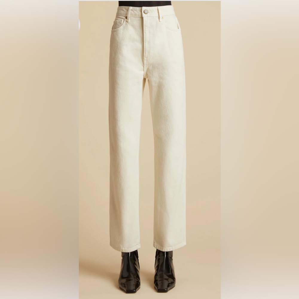 Khaite Abigail Jeans in color Ivory